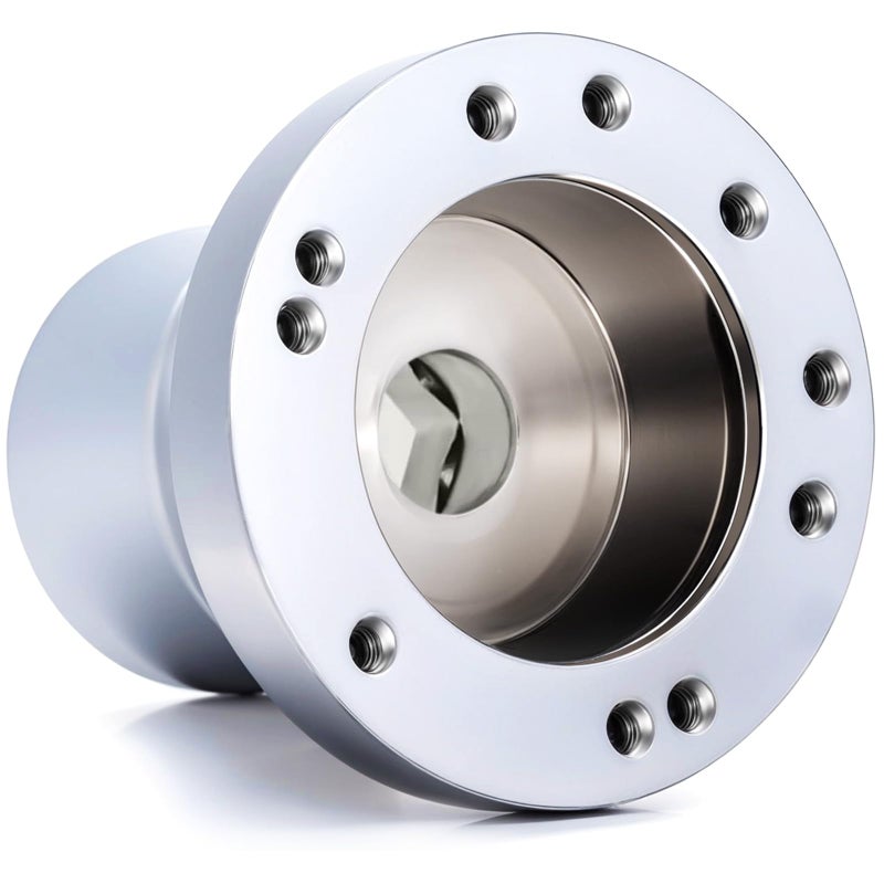 LEAPGOMAX Club Car Golf Cart Steering Wheel Adapter Fit Club Car Precedent/Tempo/Onward Golf Carts Steering Wheel Mounting Adapter Hub, Fits 5/6 Hole Golf Cart Steering Wheel (Silver) - Image 1